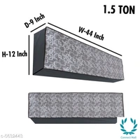 Trendy Printed Air Conditioner Cover - 1.5 Ton, Maroon, Printed